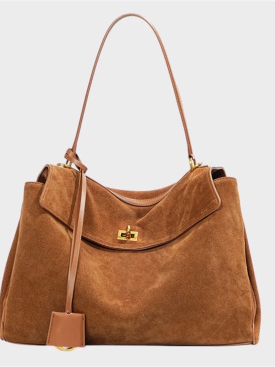 Handbags - Suede Shoulder Bag in Tan - Classic Women’s Handbag- brand new , never used!